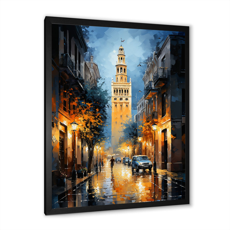 Giralda I, Espagne, Espagne - impression, Cadre photo noir, H 20 po x l 12 po x P 1 po