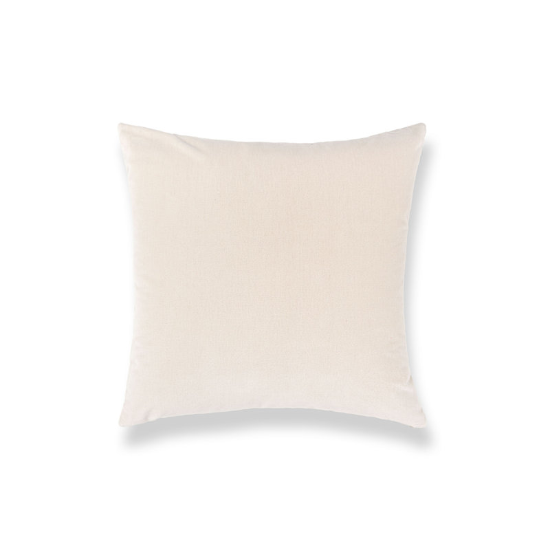 TUDOR VELVET PILLOW, Froth, Square - 22"H x 22"W