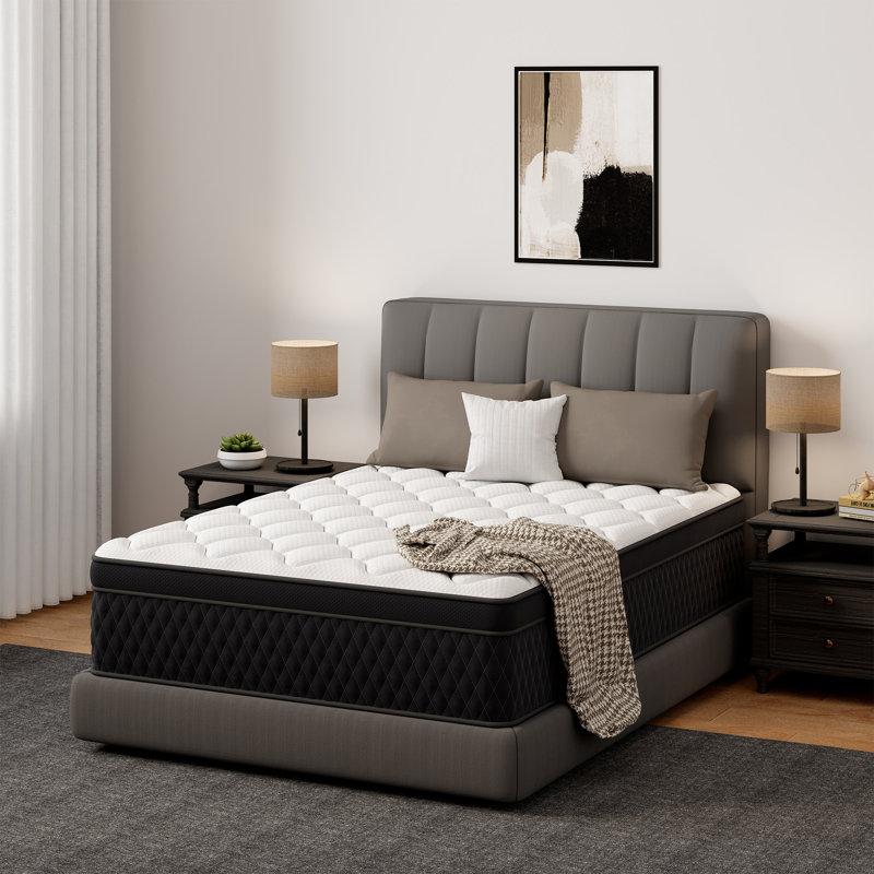 Matelas hybride 10 po avec confort rafraîchissant et ressorts ensachés, Double