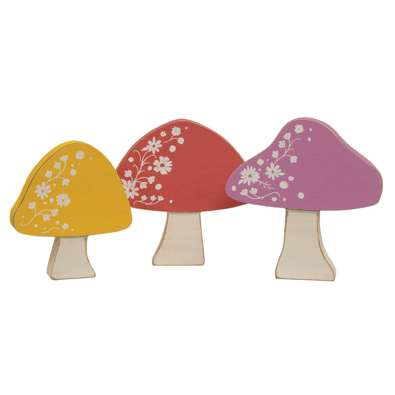 3/Set - Spring Floral Chunky Mushroom Sitters