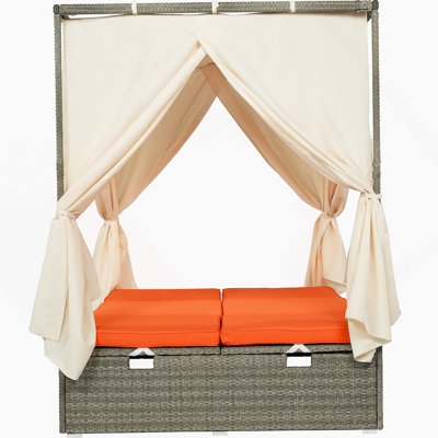 Adjustable Sun Bed With Curtain,High Comfort,With 3 Colors