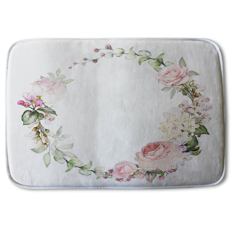 Jetter Non-Slip Bath Rug, Floral 2