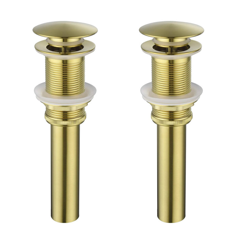 2 Pcs Bathroom Sink Drain Without Overflow, Vessel Sink Lavatory Vanity Pop Up Drain Stopper, 304 Stainless Steel