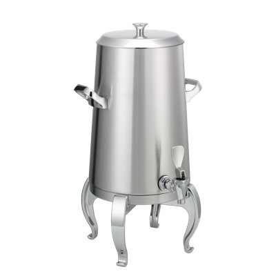 Flame Free Stainless Steel Vacuum Insulated Coffee Urn, Regal Base, Flat Lid, 3 Gallon