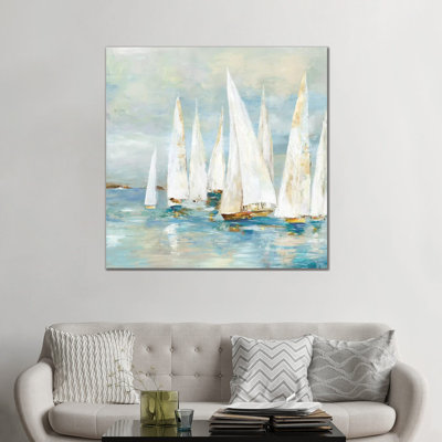 " White Sailboats " by Allison Pearce