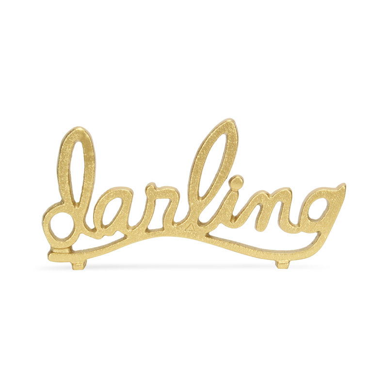 Mongillo Text & Numbers Letter Block, Gold