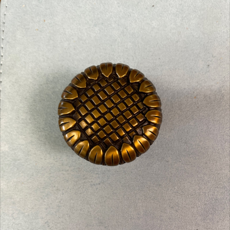 (Paquet de 5) Poignée ananas français clair de 1 1/2 po bronze clair
