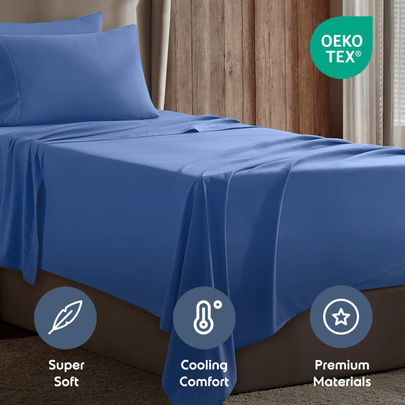 Ensemble de draps Luxury Collection Classic, Simple TG, Bleu lagon