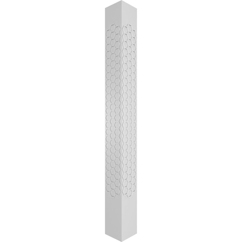 Craftsman Classic Square Non-Tapered Westmore Fretwork Column, 120" H x 11.625" W x 11.625" D