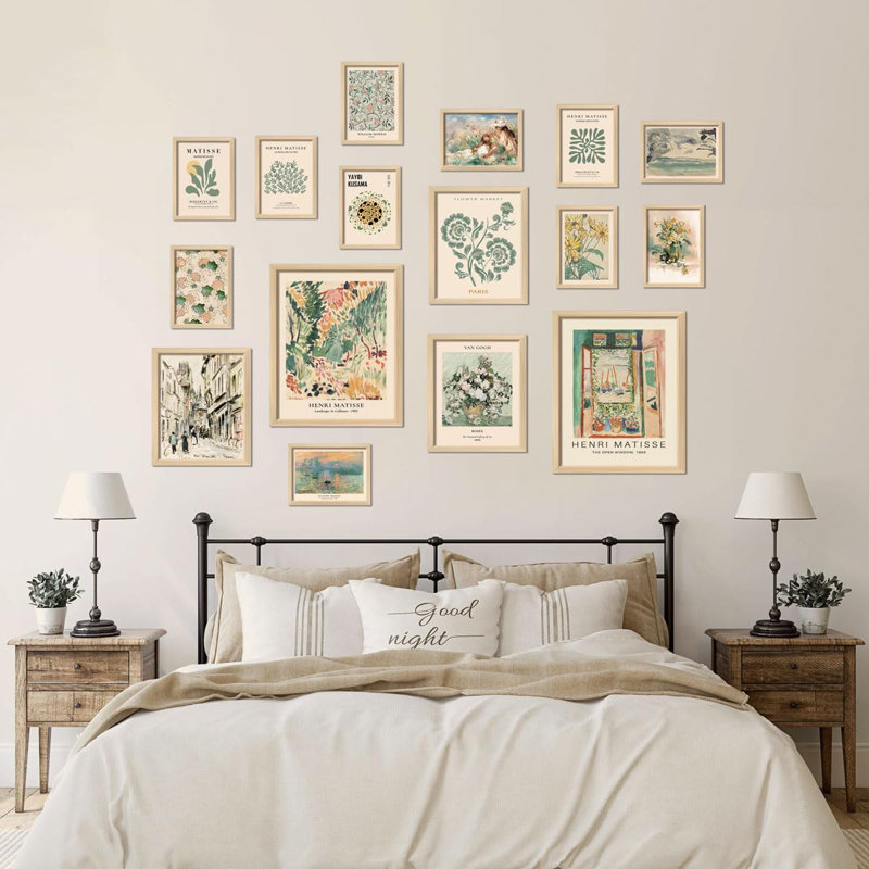 16 pièces d'art mural encadrées