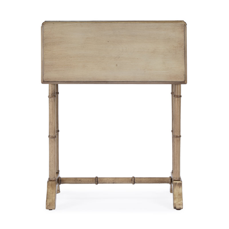 Darrow Drop-Leaf Side Table, Antique Beige
