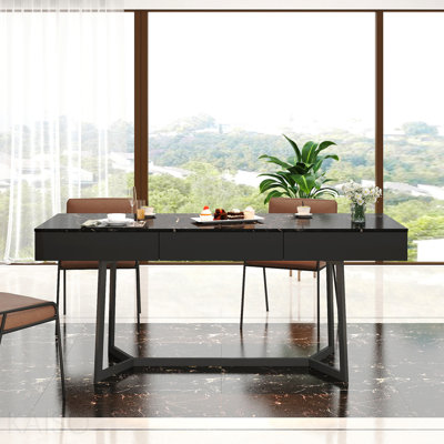 Bureau d'ordinateur 70,87 ", bureau d'étude et de travail, pieds en Y en métal