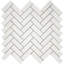 1" x 3" Marble Chevron Mosaic Wall & Floor Tile