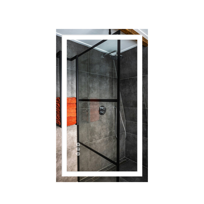 LED Bathroom Vanity Mirror 3 Color Dimmable Anti Fog LED Bathroom Mirror Frontlit & Backlit LED Wall Mirror, 40" x 24"