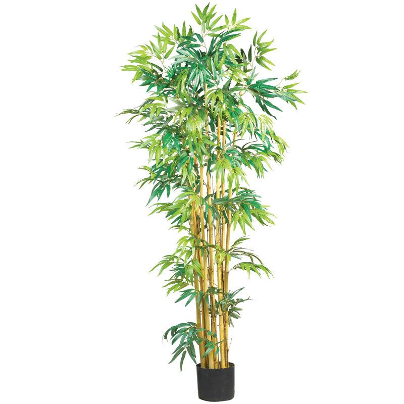 Arbre de bambou artificiel en pot, H 60 po x l 33 po x P 33 po