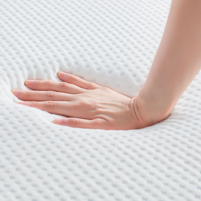 Gel-Infused Memory Foam Mattress Topper with Removable Bamboo Cover, Queen, 2"