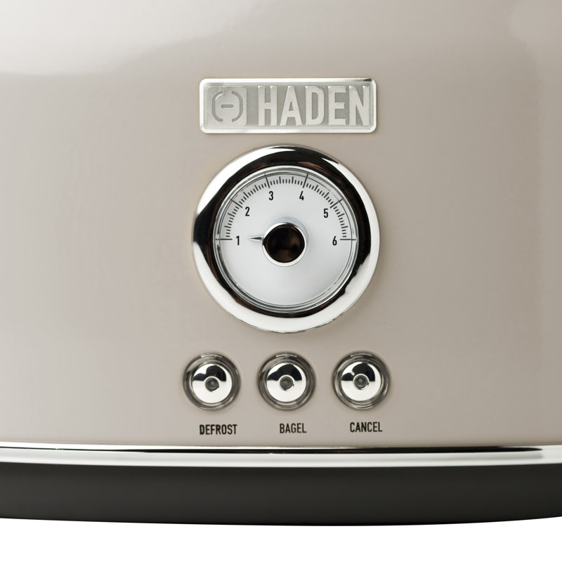 HADEN Dorset 2-Slice Wide-Slot Toaster, Putty