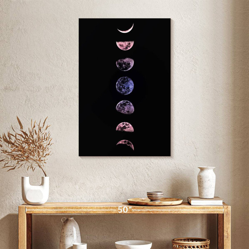 Oberle Pastel Moon Phases, 36" H x 24" W