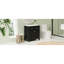 30" Bathroom Vanity With Ceramic Sink, Black Modern Cabinetry, 2 Doors And Shelf For Space Utilization Basin, Height-Adjustable