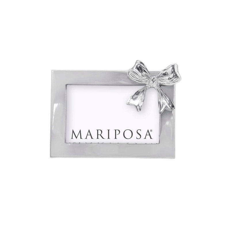 Silver Metal Picture Frame, 4" W x 6" H