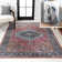 Sarok Ogee Medallion Machine-Washable Red/Blue/Brown Rug