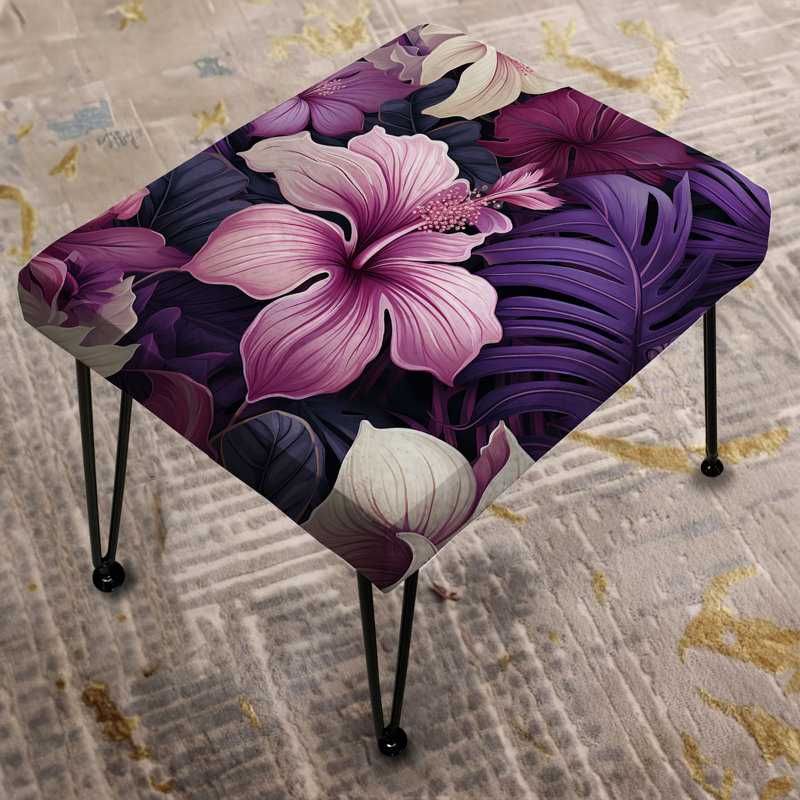 Twilight Tropics Tropical Pattern - Tropical Rectangle Ottoman