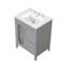 Meuble-lavabo 24 po avec lavabo, meuble-lavabo avec 2 tiroirs et porte, tablette réglable-225683804