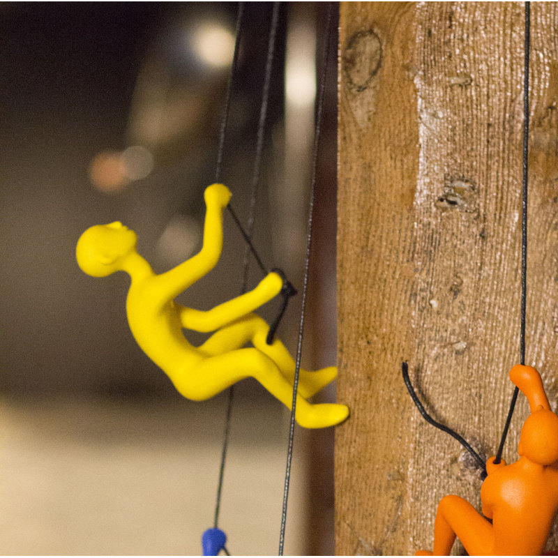 Billie-Jean Climbing Man Wall Art, Yellow