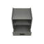 Table d'appoint, table d'appoint, bout, tiroir de rangement, table de chevet, chambre à coucher, salon, stratifié gris, contemporain, moderne-511320355