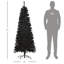Arbre de Noël 6 pi avec sapin de Noël artificiel non éclairé avec branches réalistes, sapin de Noël avec 618 pointes, noir