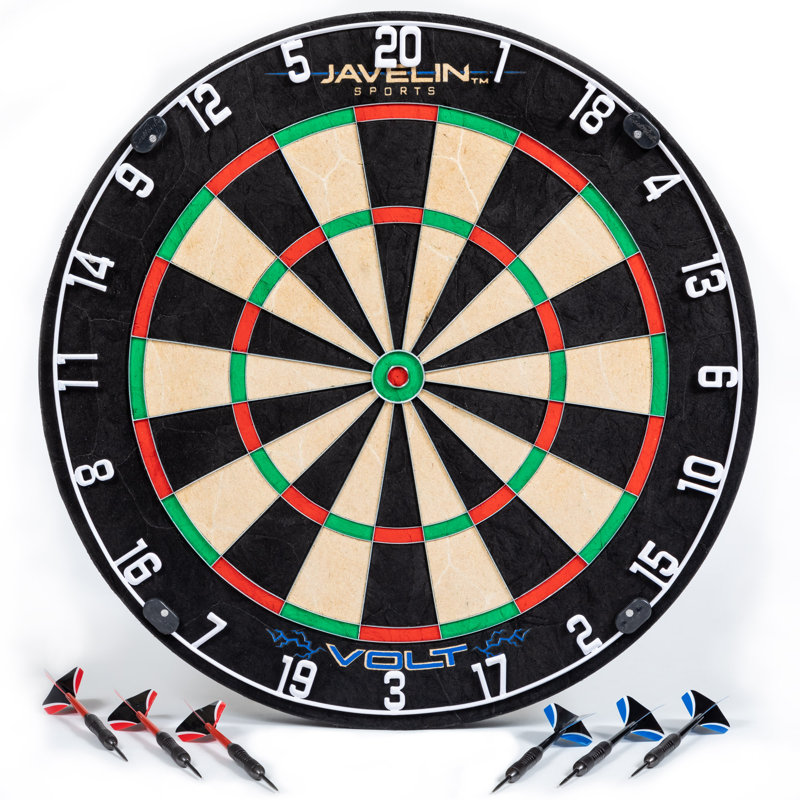 Volt Premium Bristle Dartboard with Steel Tip Darts