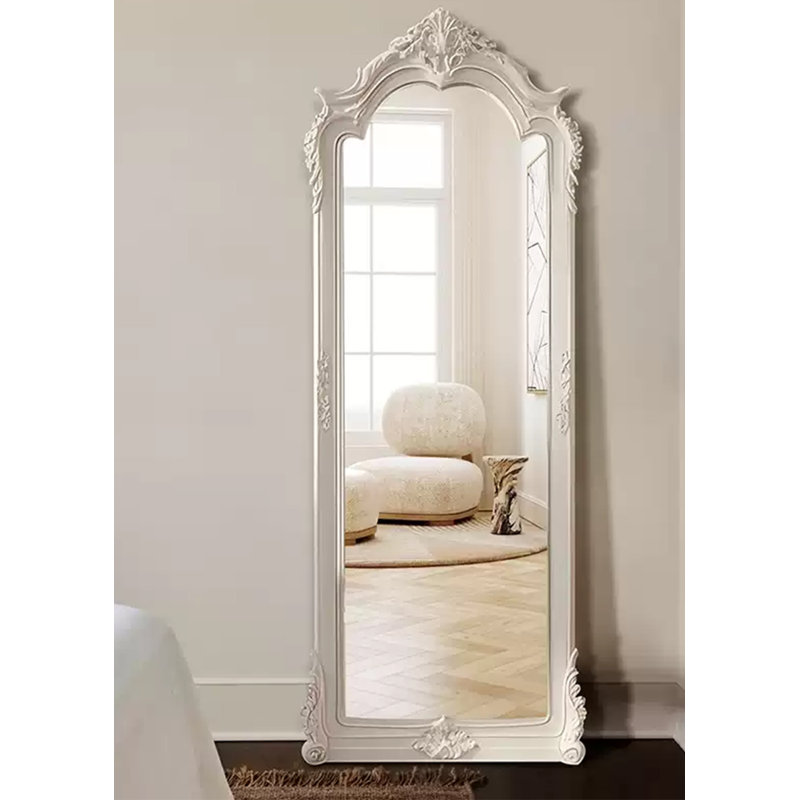 European Carved Full - Length Floor Mirror, 78.74" x 35.43"