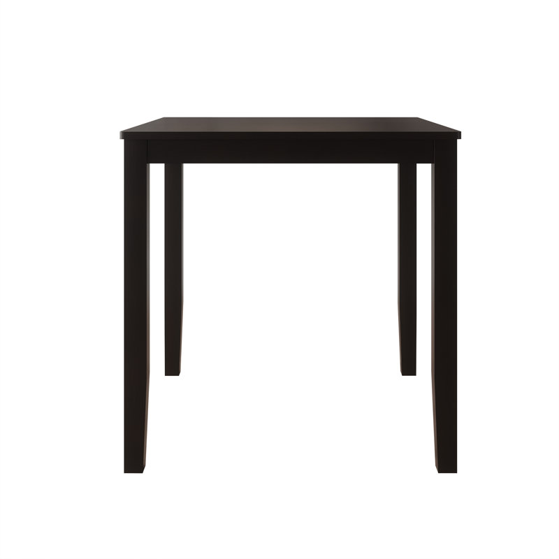 35.5" Square Counter Height Dining Table, Black