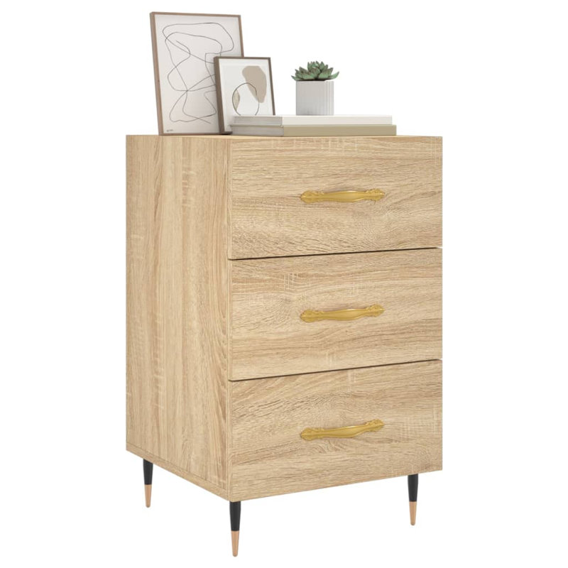 Deana 40cm W Manufactured Wood Bedside Table, Sonoma Oak