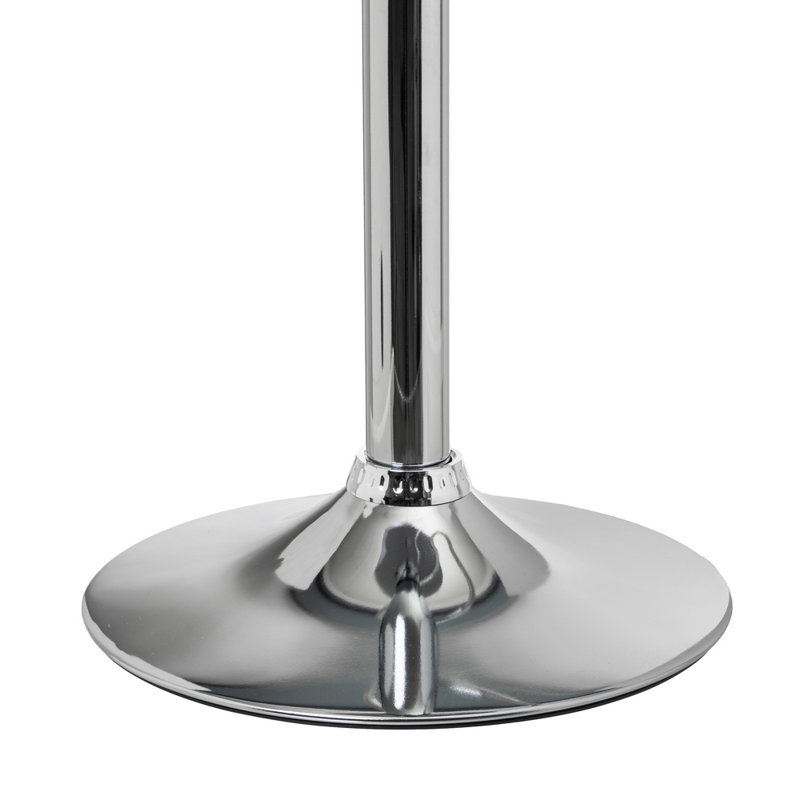 Rhileigh Swivel Upholstered Adjustable Height Counter Stool with Metal Frame, Black/Silver