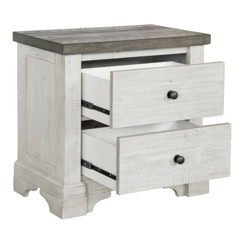 King Panel Bed With 2 Nightstands, 3 Pcs: Bed, 2 Nightstands, King