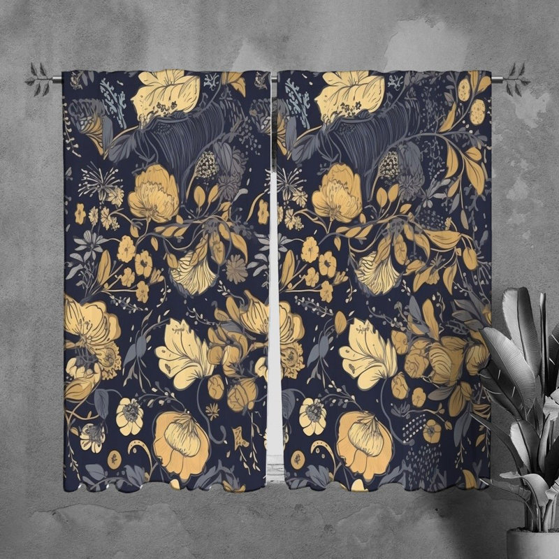 Paire de rideaux obscurcissant en polyester Kewanda, L 40 po x L 82 po