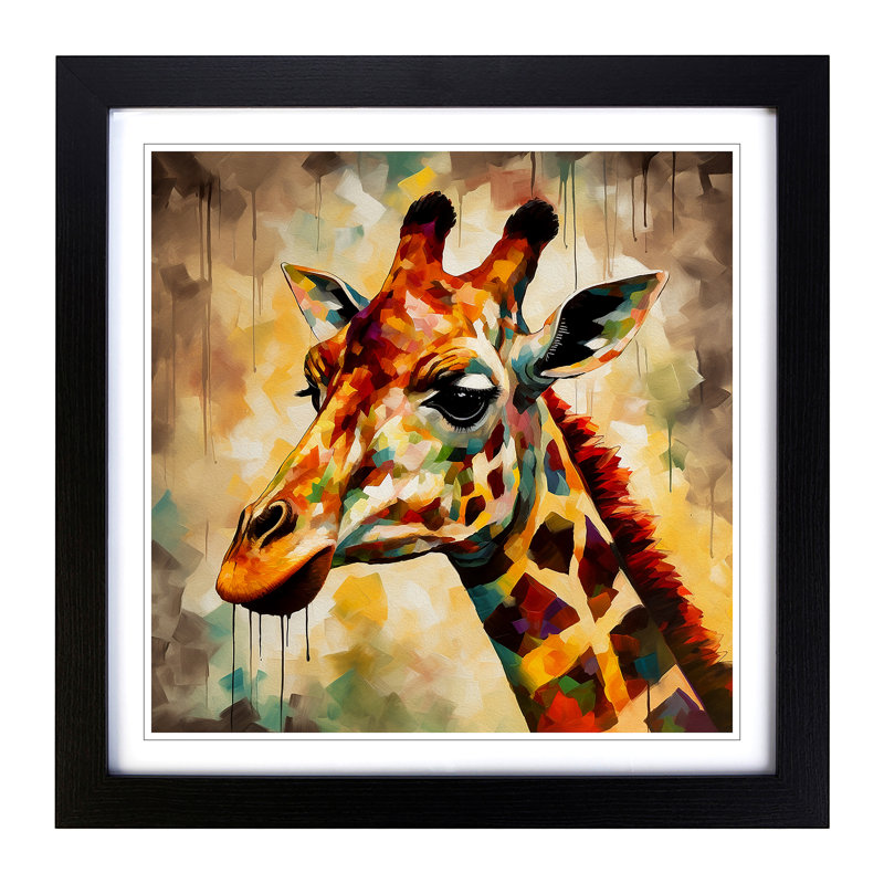 Single Picture Frame Print on Wood, Black