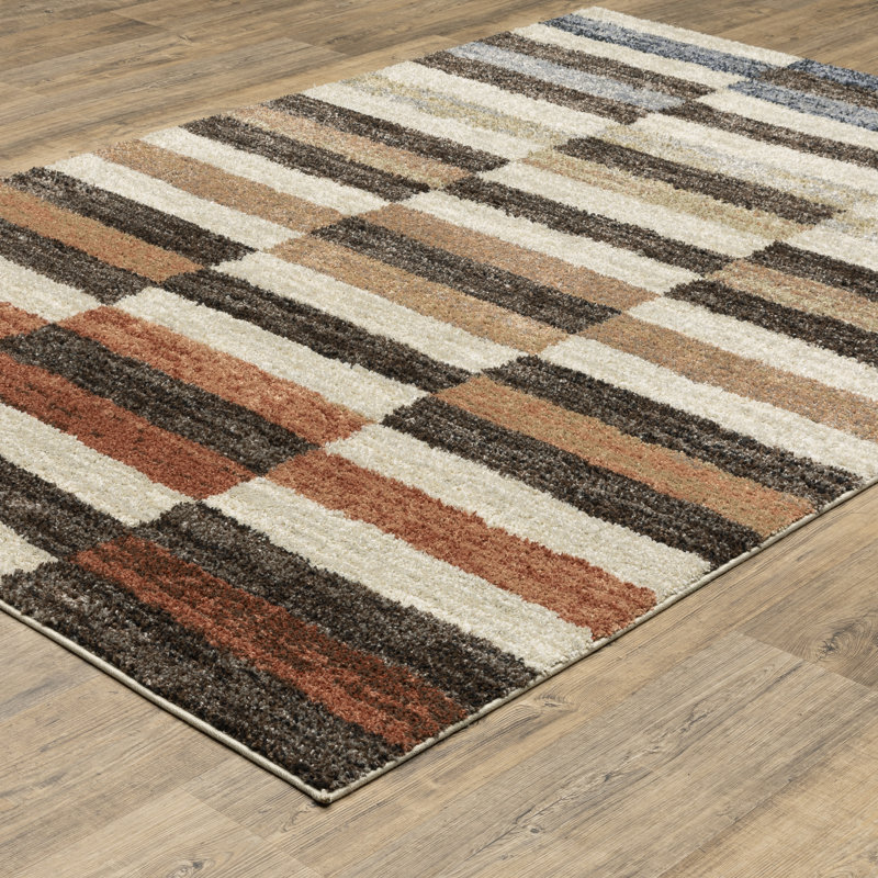 Genesis Modern Color Block Multi-Colored Area Rug, Rectangle 7'10" x 10'
