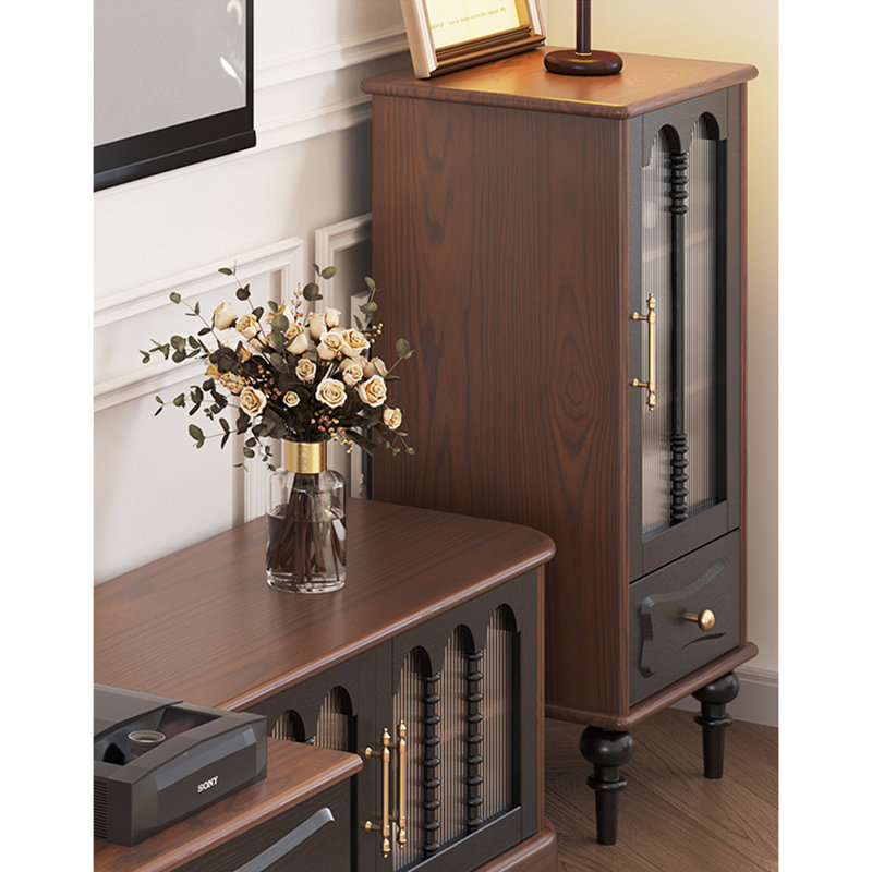 Vitrine rétro de style Wabi Sabi, H 43,31 po x l 19,69 po x P 15,75 po