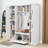 Hall Tree with Storage Bench, Cabinets, Shelves and 5 Hooks-129992815