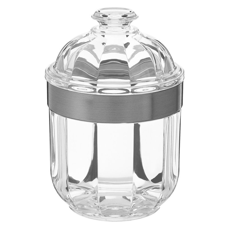 Jar, Silver, 15cm H x 10cm W x 10cm D