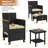 2-Person Patio Furniture Set with Ottomans and Coffee Table