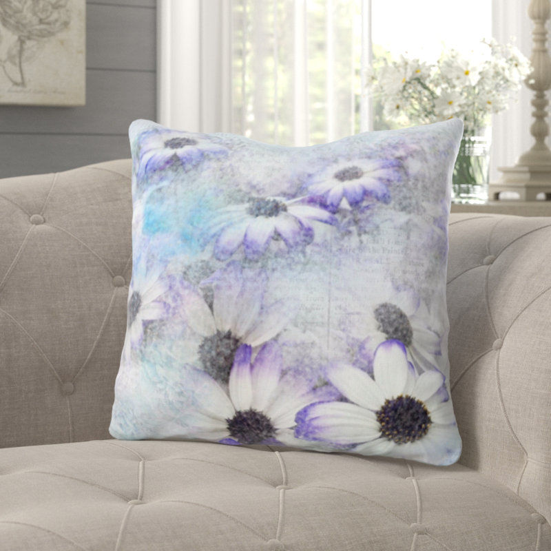  Coussin Flower, Microsuède, Intérieur