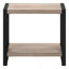 Table de bout moderne à 2 niveaux avec plateau supérieur et tablette inférieure-421737709