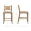 Tabouret de bar à hauteur de comptoir Boho avec dossier en ruppie maritime-2094221158