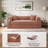Boneless Convertible Sleeper Sofa Bed with Cylindrical Pillow, Corduroy Folding Mattress Couch, Floor Sofa Sofa-in-a-Box, No Installation & Easy to Transport, Deep Seat-1614710061