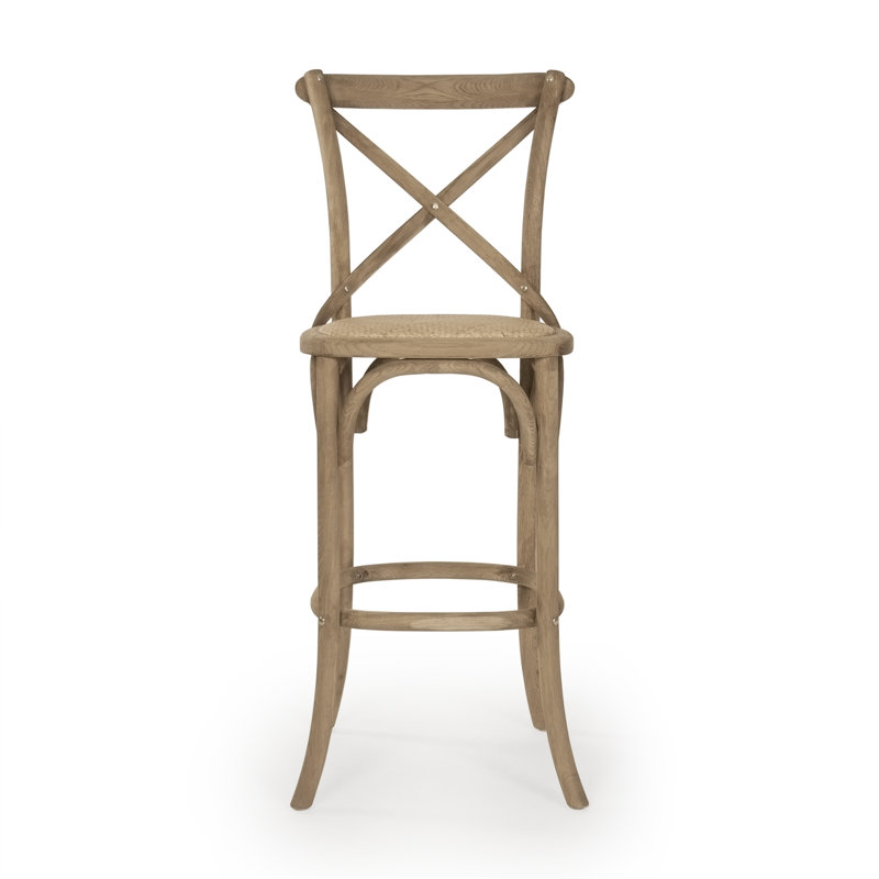 Parisienne Cafe 26" Counter Stool, Bar Stool (30.25" Seat Height), Natural Oak