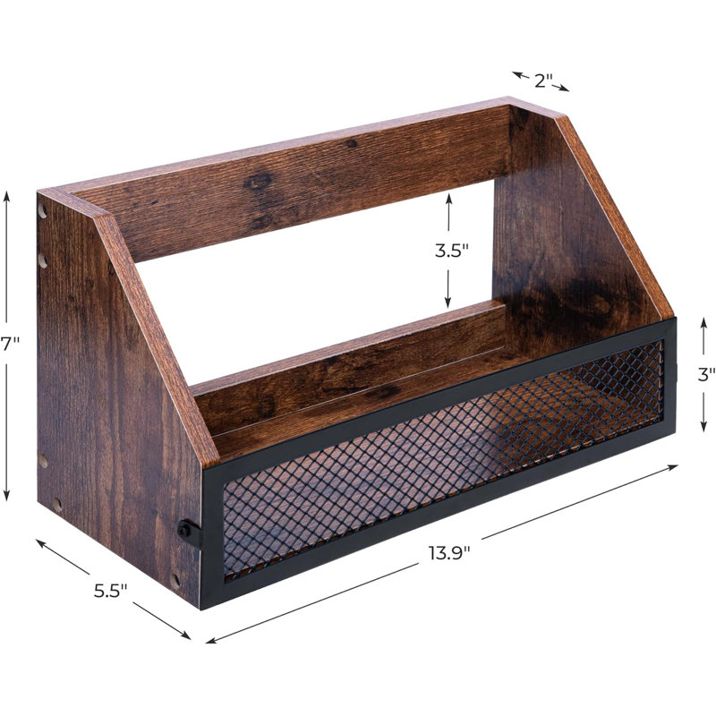 Rangement de table en métal H 8,3 po