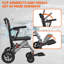 Lightweight Folding Transport Wheelchair for Seniors & Adults – 17" Wide Seat, Aviation Aluminum Frame, Locking Handbrakes, invert-Up Armrests, Swing-Away Footrests, Comfortable & Portable